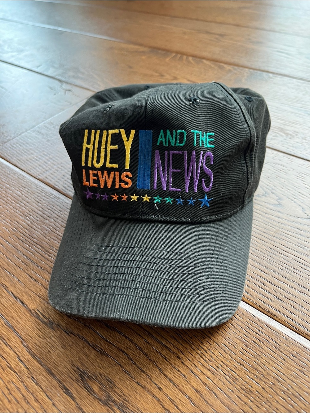 Vintage Huey Lewis and the News Embroidered Logo Snapback Hat